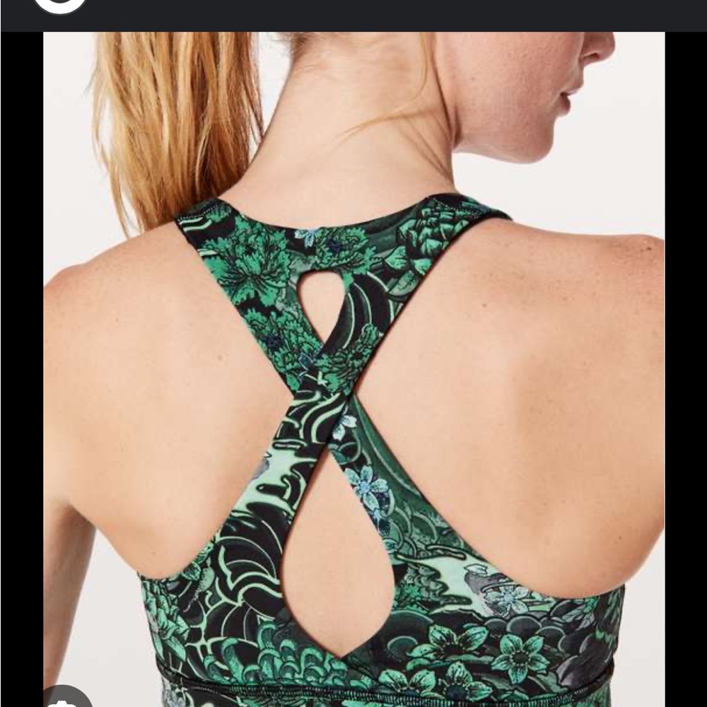 Floral Green Lululemon Bra